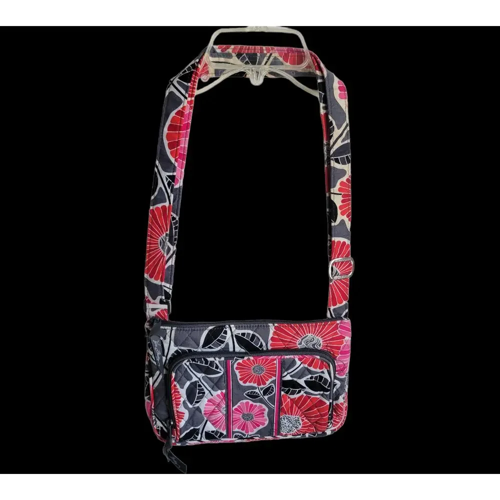 Vera Bradley Woman's Crossbody Purse Small Cheery Blossom Pattern‎